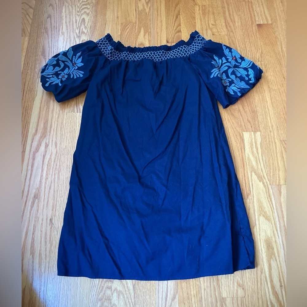 BeachLunchLounge Off the Shoulder Embroidered Cotton Dress